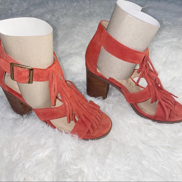Sole society fringe block heel sandals - Picture 7 of 12